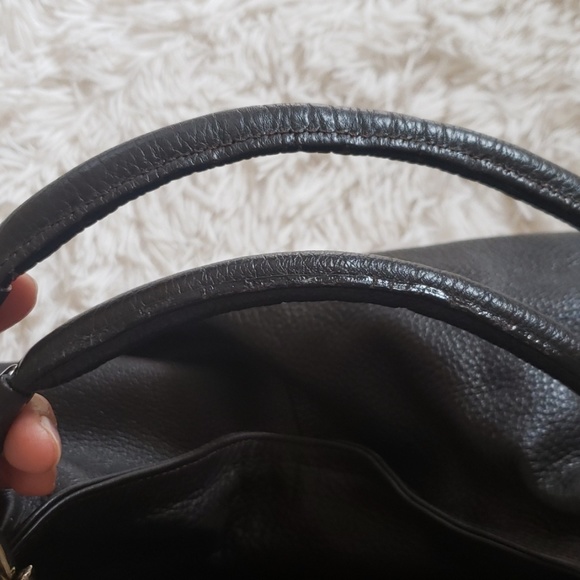 Genuine leather hobo bag dark brown - Picture 7 of 8